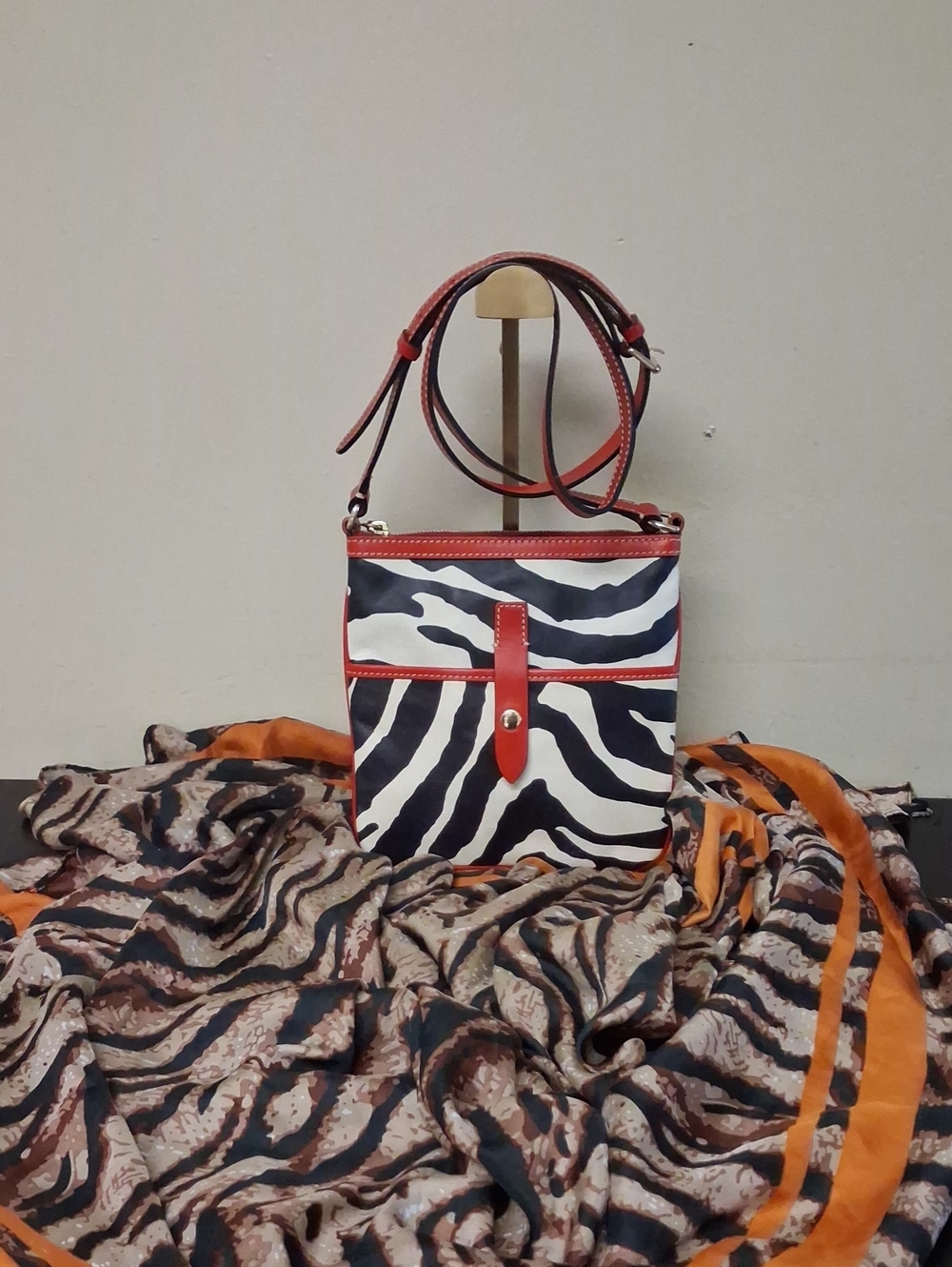 Dooney & Bourke Zebra-Print Crossbody Bag